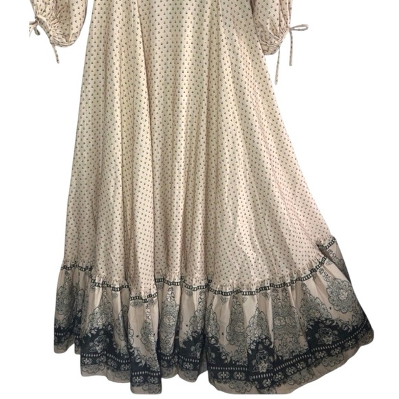 Joyfolie Cream Tiered Gown with Bishop Sleeves MSRP 265.00 Brand New - Picture 7 of 11